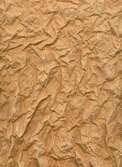 wrinkled sheet of brown paper