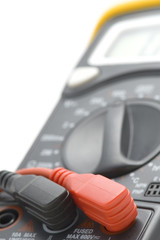object on white - tool - Digital multimeter macro
