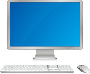 Fototapeta premium Ordinateur de bureau, illustration vectorielle