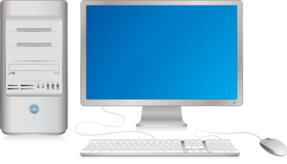 Fototapeta premium Ordinateur de bureau, illustration vectorielle