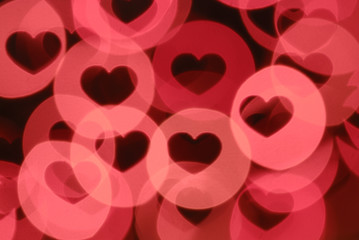 Abstract red Valentine background (made with light)