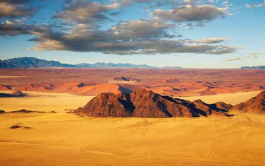 Zelfklevend Fotobehang Namib Desert, dunes of Sossusvlei, bird's-eye view © Dmitry Pichugin