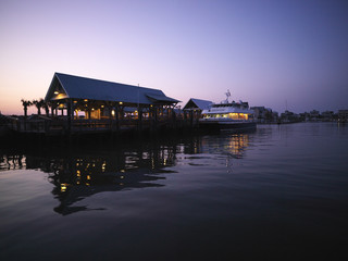 Fototapeta premium Ferry boat docked.