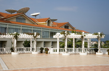 hotel with patio  