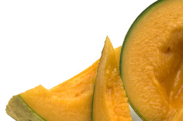 melon on white background
