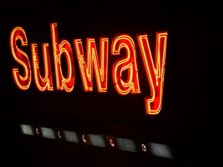 Neon Subway Sign, New York City