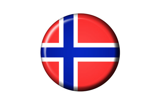 Norwegen Flaggen Knopf
