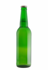 Bottle of beer. Isolated on a white background without labels