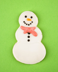 Snowman cookie.