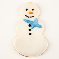 Snowman cookie.