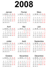 2008 French calendar 