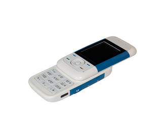 The isolated image of the slider cell phone with clipping path