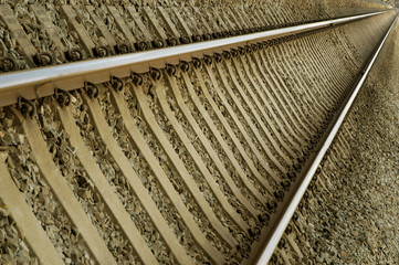 one train track leading nowhere