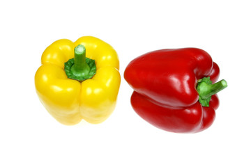 Red and yellow pepper - colorful cuisine objects