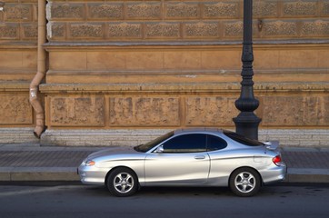 car by the wall