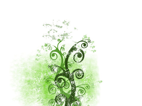 green and white background illustration