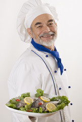 Portrait of happy attractive cook