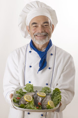 Portrait of happy attractive cook