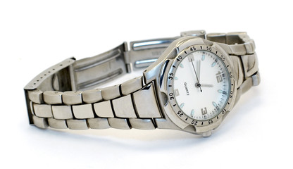 Watch with a bracelet isolated on white