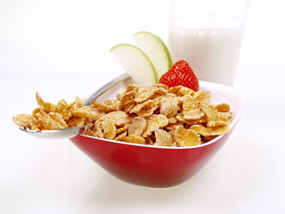 cornflakes frühstück mit milch