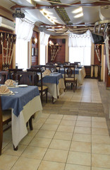 Fragment hall of restaurant.