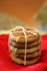 Close up of festive holiday cookies
