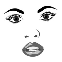 beautiful woman face vector