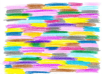 child pattern drawing, drawn by crayon