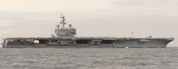 Aircraft carrier at sea © James Steidl