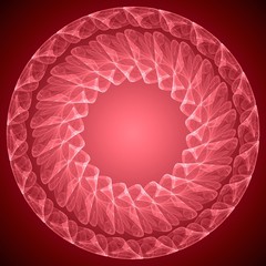 Red 3D rendered fractal (fantasy,abstract background)