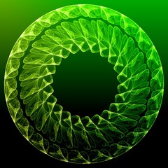Green fractal (fantasy,abstract background)