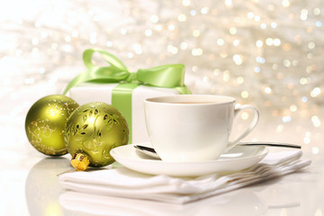 Obraz na płótnie Canvas Tea break przygotowania do uroczystości Bożego Narodzenia