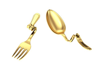 bend spoon and fork