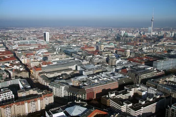 Fotobehang Berlin Innenstadt aus der Luft © Increa