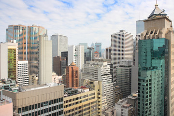A panoramic view of the hong-kong skyline