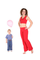 yoga woman with baby