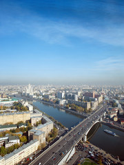 Obraz premium A panoramic view of the moscow city skyline