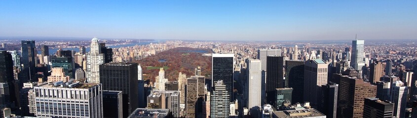 Panorama vom Rockefeller Center mit Central Park