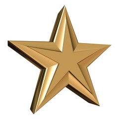 Golden 3D star