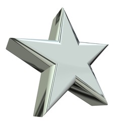 Silver 3D star