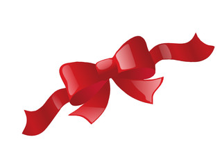 Fiocco nastro rosso vettoriale