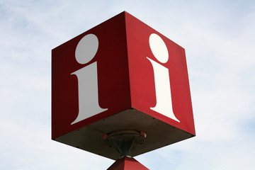Hinweis auf einem Infocenter