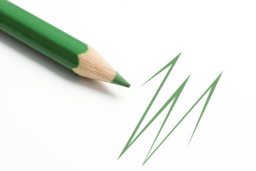 all colors of the colouring pencils: green meadow