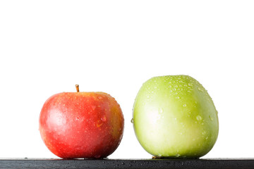 Pomme rouge et verte