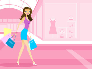 Shopping girl