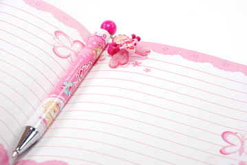 pink girl diary