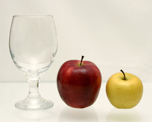 apples and glass
