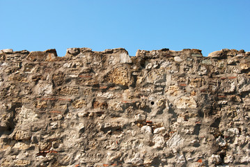 Wall made of  mixed material.