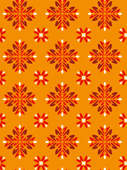 Floreal Foliage Pattern Background - Orange texture