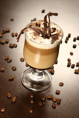 late coffee with chocolate